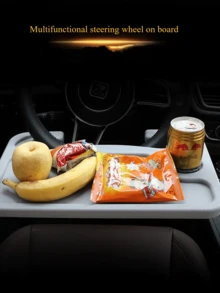 Car Laptop Desk, Multi-Function Chair Back Dining Table, Steering Wheel Table Board For Laptop & Tablet - Multicolor - View 2