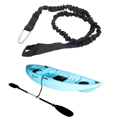 Kayak Accessories - Paddle Leash, High Visibility Durable Coil Lanyard With Hook, Anti-Lost Tether Suitable For Canoe, Kayak & Boat, Beach Essentials, Beach Accessories, Pool Float