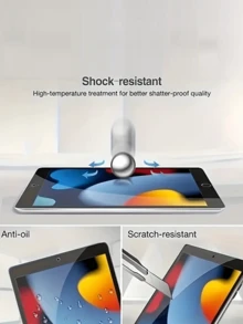 2pcs Tempered Glass Screen Protector, Compatible With Samsung/IPad// Tablet, Tempered Glass Protection, Ultra Smooth, Scratch & Shatter Resistant, Fingerprint & Water Proof, Compatible With Phone Case Screen Protection Essentials, Applicable To Daily Shield, Office, Home Pad Screen Protector Pad Accessories Shockproof Anti-Fall Anti-Fall Scratch Resistant Anti-Fingerprint Full Cover - White - View 2