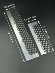 2pcs Stainless Steel Diamond Grid Ruler, 5D Diamond Painting Ruler Tool, Cross Stitch Diamond Painting Straight Ruler With 141/216/520 Holes, 2pcs Diamond Painting Fixing Tools, Suitable For Handmade DIY Diamond Painting (2-Piece Set) - Silver - View 4