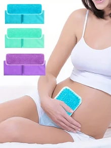 1 pieza Almohadilla de enfriamiento perineal - 7 x 23.5 cm - Paquete de hielo con perlas de gel con cubierta de cloruro de polivinilo para alivio posparto, compresa caliente y fría para mujeres después del embarazo y el parto, alivio del embarazo | Ajuste cómodo | Textura suave, regalo ideal posparto para Navidad/Halloween, regalo para maternidad