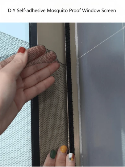 DIY Self-Adhesive Insect Mosquito Proof Window Screen For Bedroom, Kitchen, Bathroom, And Toilet Windows, Can Be Freely Cut, Outdoor Garden And Handcart Protective Equipment, And Insect-Proof Window Screen Repair Tape