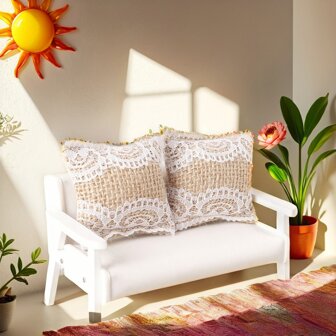 5pcs/3pcs/2pcs/1pc Miniature Sofa Pillow, Single Sofa, Double Sofa, Miniature Food And Play Sofa Pillow, 8-Point Mini Model Pillow, Dollhouse BJD Decoration, Miniature DIY Scene Sofa Decoration, Dollhouse Living Room Decoration