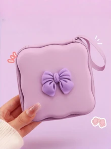 1pc Data Cable Organizer Pouch, Hard Disk Charger Phone Charging Cable Portable Small Change Purse - Multicolor - View 9