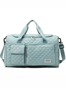 1PCS Deluxe Large Capacity Duffel Bag - Multi-Functional Shoulder And Crossbody Tote Bag With Two Size Options With Wet/Dry Pocket And Dual Side Pockets For Travel And Fitness - 藍色 - 查看 11