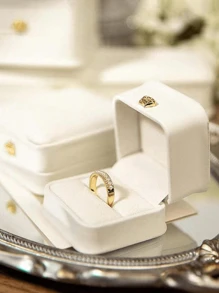 1pc Luxury Crown Jewelry Box, Necklace Bracelet Ring Box, Velvet Jewelry Display Box, Suitable For Wedding, Daily Use, Birthday, Mother's Day Gifts For Women Storage Organizer Travel Essentials Back To School