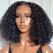 CEXXY Perruque Bob courte bouclée Jerry 13x4 Bob perruques brésiliennes Deep Wave Water perruques de cheveux humains naturels noirs pré-épilés pour femmes
