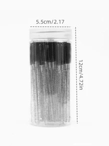 100 pezzi Pennelli per ciglia, Bacchette per mascara con contenitore, Spazzole monouso per sopracciglia pieghevoli, Spazzole per ciglia per extension ciglia, Pettine per sopracciglia, Pennelli con olio di ricino (Rosa cristallo), Pettine per ciglia, Pettine per sopracciglia, Spazzola piccola a spirale