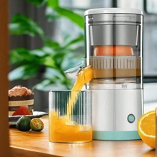 Presse-agrumes électrique, presse orange portable, pour orange, citron et pamplemousse, fonctionnement à un bouton, facile à utiliser et à nettoyer pour la maison, le dortoir, les voyages et l'extérieur