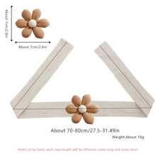 1 pièce Serre-rideaux de style nordique 3D, accessoires décoratifs de fleurs pour rideaux de chambre d'enfant/de voiture, cordons de rideaux simples, frais et mignons