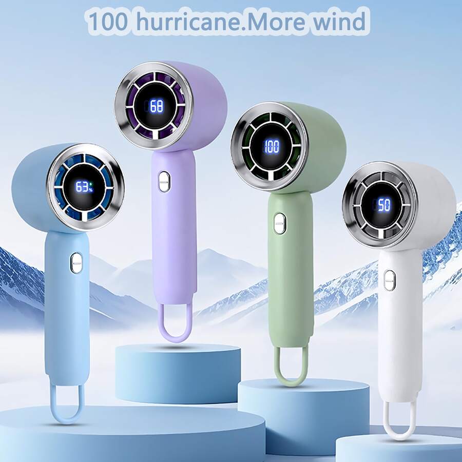 AOYI Portable Fan Rechargeable, Handheld Fans, 1-100 Speed Adjustable, 1200mAh, Mini Personal Cooling Fan, Quiet To Strong Wind, Summer Essentials For Travel, Beach, Vacation, Office, Home, Outdoor