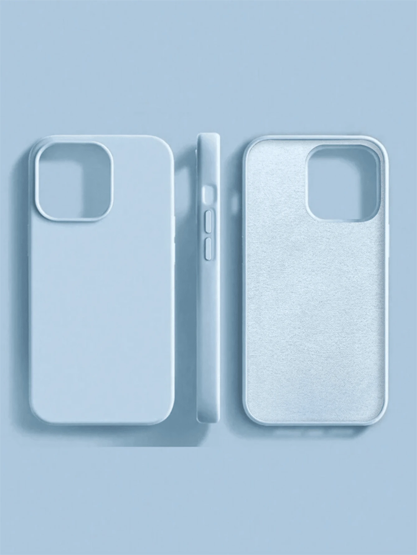 1 pieza Funda de teléfono de silicona líquida, compatible con Apple 16, 15, 14, 13, 12, 11 Pro Max, cubierta protectora de Body completo