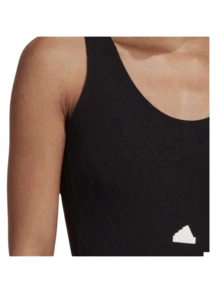 Adidas W NEW RIB BDY - Black_White - View 3