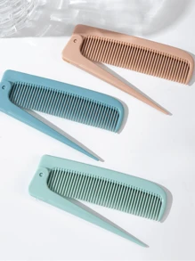 1 pezzo Pettine pieghevole portatile, Pettine pieghevole con punta, Spazzola massaggiante per il cuoio capelluto portatile e resistente con cuscinetto ad aria, Accessorio per lo styling dei capelli, Prodotto e accessorio per capelli, Adatto per salone di bellezza, necessità di bellezza e di viaggio