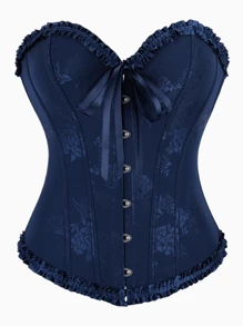 Top sin mangas con corset con encaje y cordones en la espalda, prenda moldeadora para mujer, ideal para fiestas, San Valentín, conjuntos festivos