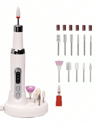 Nuevo mini esmerilador eléctrico de uñas, lima de uñas automática para ancianos, pulidora de uñas inalámbrica pequeña