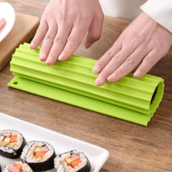 1 件竹制寿司卷工具，硅胶寿司卷模具，商用海苔寿司饭模具