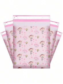 10/20个粉色小熊快递袋，服装包装袋，礼品包装袋，简约多用途袋，适用于学校、办公室、寄送和返校 - 快遞包裝袋 - 查看 17