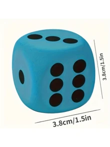 6pcs Soft Foam Dice For Fun - Ideal Gift For Birthday, Party Games (Random Color) - Multicolor - View 3