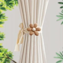 1 pièce Serre-rideaux de style nordique 3D, accessoires décoratifs de fleurs pour rideaux de chambre d'enfant/de voiture, cordons de rideaux simples, frais et mignons