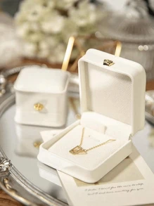 1pc Luxury Crown Jewelry Box, Necklace Bracelet Ring Box, Velvet Jewelry Display Box, Suitable For Wedding, Daily Use, Birthday, Mother's Day Gifts For Women Storage Organizer Travel Essentials Back To School