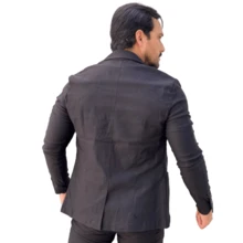 OLP Men's Formal Blazer With Elastane - Elegant - 黑色 - 查看 4