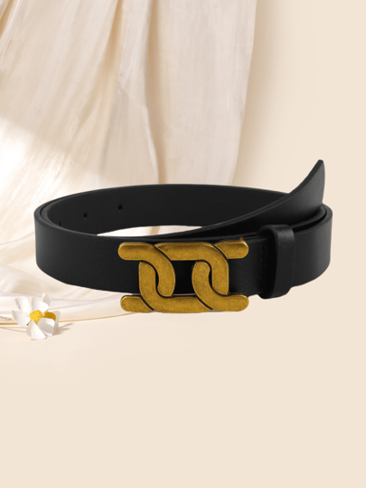 Vintage Versatile PU Leather Belt - Metal Buckle, Multiple Lengths, Suitable For Jeans, Casual Wear And Daily Use Fall, Autumn, Halloween