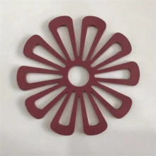 1.加厚花形盆架桌垫餐桌隔热垫防烫垫家用托盘垫花形防滑茶杯垫 - 彩色 - 查看 5