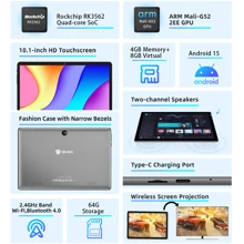 BMAX MaxPad I9 Plus (2025 NEW) Android 15 , 10.1" 1280*800 IPS Tablet, RK3562 Quad-Core 2.0GHz, 12GB RAM (4GB+8GB Expand), 64GB ROM, 802.11AX Wireless Connection, 2MP+5MP Dual Camera, 6000mAh Battery , Type-C, G-Sensor (No Adapter)