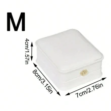 1 件创意奢华手链盒、皇冠珠宝盒，可容纳吊坠、手镯、戒指、天鹅绒衬里珠宝礼品盒，适用于婚礼、日常、生日、母亲节，女士收纳整理器旅行必需品，返校宿舍收纳秋季装饰 - 白色 - 查看 4