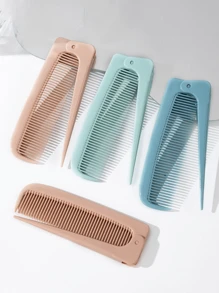 1 pezzo Pettine pieghevole portatile, Pettine pieghevole con punta, Spazzola massaggiante per il cuoio capelluto portatile e resistente con cuscinetto ad aria, Accessorio per lo styling dei capelli, Prodotto e accessorio per capelli, Adatto per salone di bellezza, necessità di bellezza e di viaggio