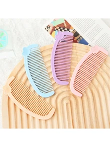 10pcs Cartoon Heart-Shaped Mini Comb, Portable Comb, Home Hair Brush, Gift Idea For Friends