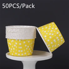 50pcs Polka Dot Paper Cupcake Cups - Heat Resistant, Oil-Proof Baking Cups Suitable For Cupcakes And Desserts, Great For Christmas, Halloween, Easter And Thanksgiving Holidays