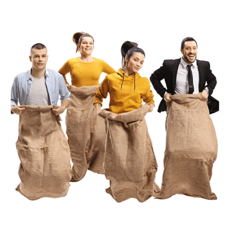 1pc Potato Sack Race Bag, Coarse Burlap Bag - Suitable For Outdoor Parties, Lawn Games, Barbecue Family Gatherings - Can Be Used For Storage And As Party/Game Accessory