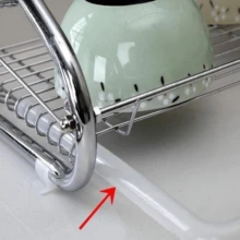 Rejilla para platos en forma de S Yimex Rejilla para platos Yimex forma S organizador cocina almacenamiento vajilla resistente diseño moderno fácil instalar limpieza práctico hogar - Plateado - Ver 3