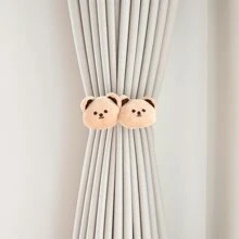 1 pièce Serre-rideaux de fenêtre floral et minimaliste de bande dessinée, fixation de rideau créative sans perceuse, corde de fixation de moustiquaire 3D convenable pour usage domestique