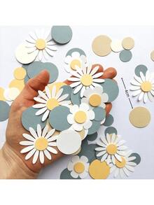 1pack Daisy Flower Confetti ,Daisy Party Decorations Flower Confetti Paper Baptism Decorations For Baby Shower Party ,Table Confetti Party Favors,Flower Confetti For Wedding ,Birthday Decorations,Baby Shower Party Decorations,Gender Reveal Decorations,Baby Shower Party Favors,Home Decor - Multicolor - View 11