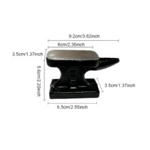 Yunque de joyero, herramienta de forja de una sola punta de base de hierro para hacer joyas, martillo para estampar metal - Negro - Ver 11