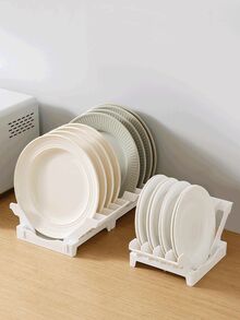 1 件厨房用具收纳架、碗碟晾干架、储物架 - 白色 - 查看 1