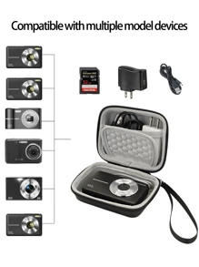 1 pezzo Custodia protettiva per il trasporto ALKOO per fotocamera digitale, custodia solo per AbergBest 21 Megapixel 2.7" LCD Ricaricabile HD/Per Pixpro/Per Canon PowerShot ELPH 180/190/Per DSCW800/DSCW830 Fotocamere per viaggiare