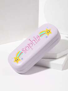 1pc Custom Cute Name PU Leather Glasses Case, Personalized Sunglasses Case, Customized Glasses Case Hard Shell, Customizable Eyeglasses Case, Crush Resistant Fashionable Eyeglasses Storage Case With Wear-Resistant Soft Lining,School Supplies,Back To School,School Gift,For Office,For School,For Classroom,For Teacher Gifts,For University,For Colleague,For Dorm Rooms,For Teacher,For Boys And Girls,For Teenagers,Junior High School Students,Middle School Students,High School Senior High School Students,College Students,University Students,Freshman,Sophomore,Underclassmen,Practical Gift