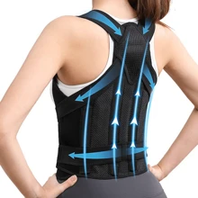 2025 Newest 1pc Back Brace Posture Corrector For Men Back Straightener Scoliosis And Hunchback Correction Fully Adjustable Shoulder Support Spine Corrector Support Adjustable Posture Trainer Exercise Waist Belt Suitable For Workout Home Sports And Walk