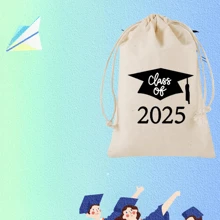 1/10pcs, Graduation Party Gift Drawstring Bags, 2025 Class Party Commemorative Gift