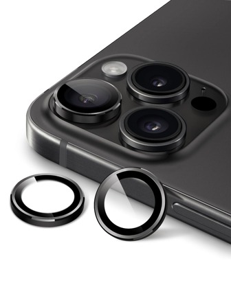 Yezodawee Protector de lente de cámara compatible con teléfono 16 Pro Max Ultra-Resistente HD Protectores de lente individuales, resistente a arañazos, cubierta de lente de vidrio templado ultra delgada anti-arañazos 9H, anillo protector de cámara a prueba de golpes, para teléfono 17 Pro Max 17 Pro 17 Air 17, 15 Pro Max, 14 Plus, 13, 12, 11, 15 Pro, 15 Plus, 14 Pro - Ajuste perfecto, resistente a arañazos, compatible con funda - 3 piezas negro