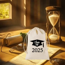 1/10pcs, Graduation Party Gift Drawstring Bags, 2025 Class Party Commemorative Gift