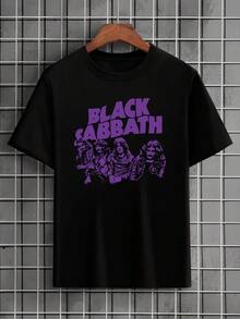 Black  T-Shirt International Band Rock Heavymetal Shirt Blouse Unisex Male Female 100% Cotton Top Premium Streetwear Launch Immediate Shipping Various Colors!! Plus Size - 黑色 - 查看 1