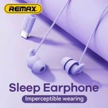 Remax 1.2M Type-C Wired In-Ear Headphones,HiFi Dynamic Mic, Integrated Silicone Material, Soundproof Ear Caps, Noise Reduction And Bass Boost - Màu tím - Xem 4