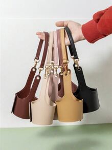 PU Leather Sleeve, Cup Tote Holder, Portable Milk Tea Cup Insulation Sleeve