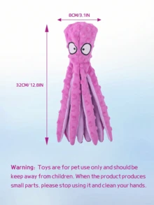 Plush Octopus Squeaky Pet Doll, Cat Self-Entertaining Chewing Doll - Multicolor - View 3