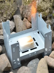 1 Stück extrem leichter, zusammenklappbarer Taschenofen, geeignet für den Outdoor-Einsatz und Camping - Holzofen aus Eisen spart Platz, tragbares Design, Optik